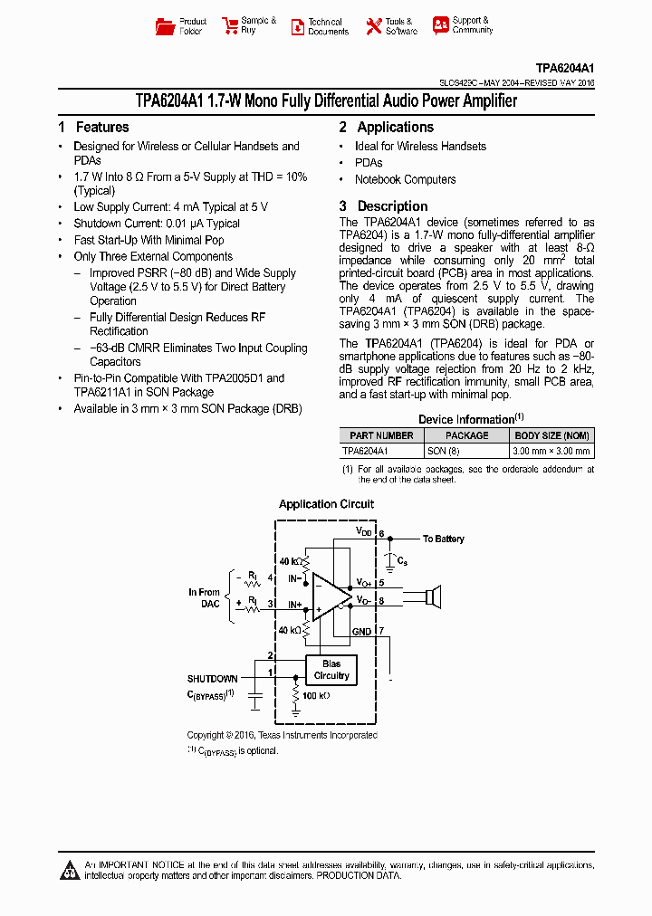 TPA6204A1_9070177.PDF Datasheet