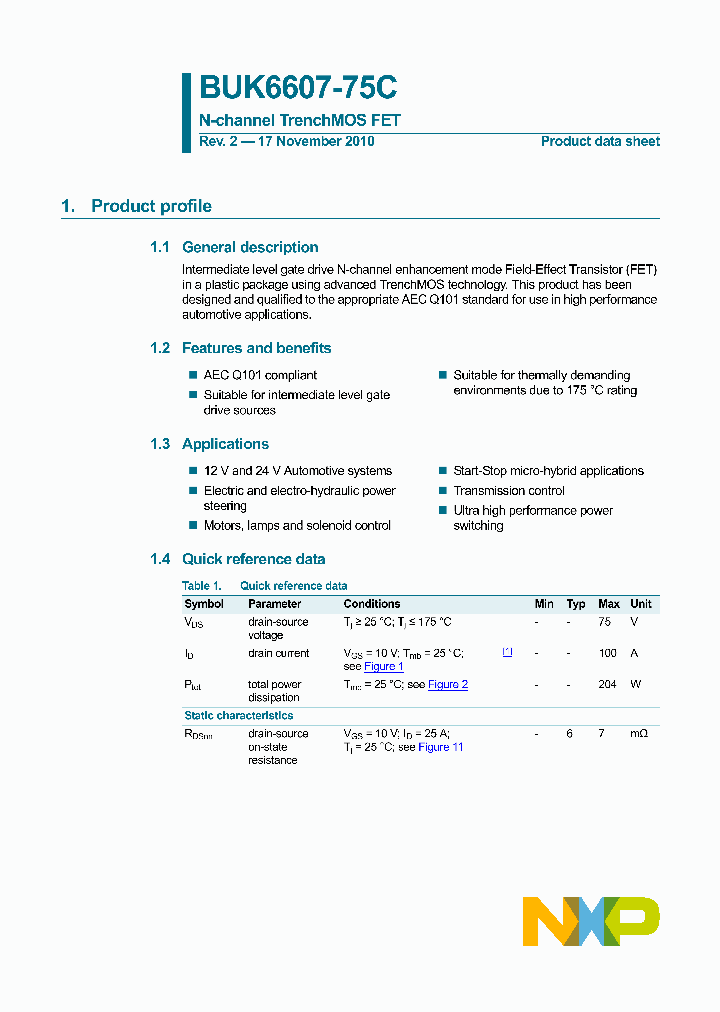 BUK6607-75C_9071010.PDF Datasheet