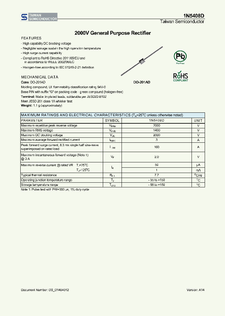 1N5408D_9071065.PDF Datasheet