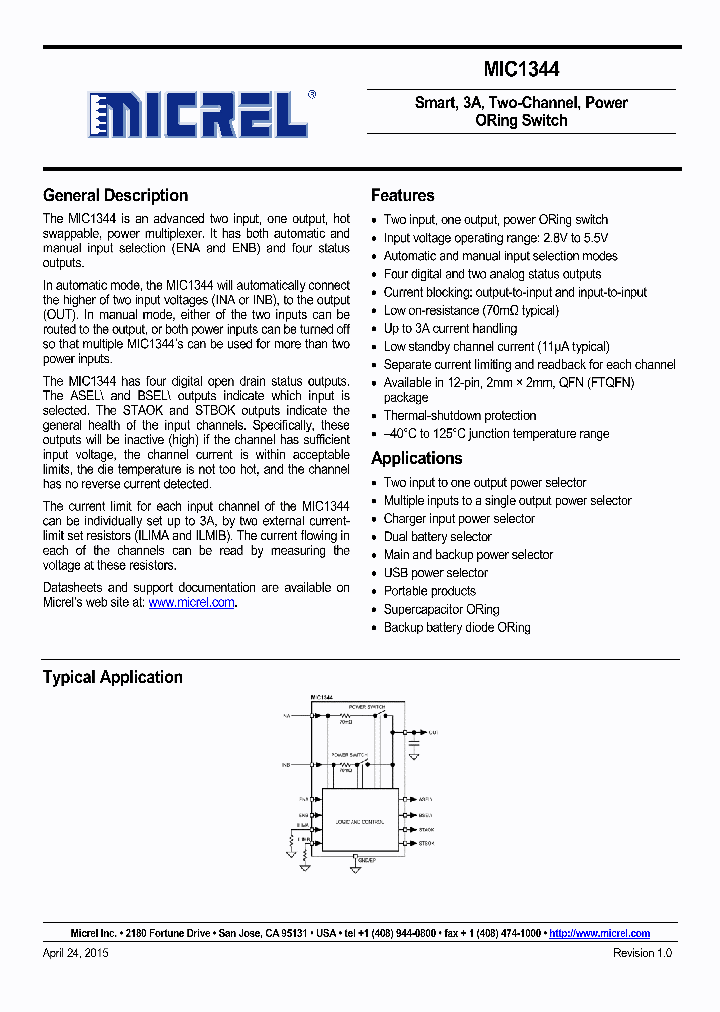 MIC1344YFT_9071185.PDF Datasheet