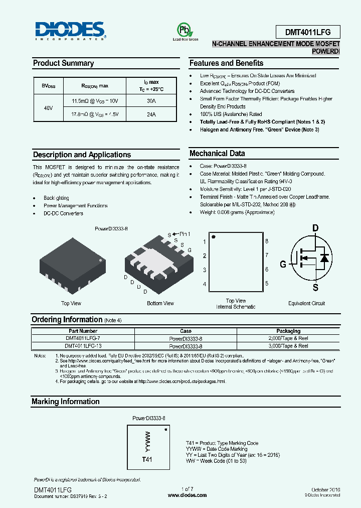 DMT4011LFG_9072035.PDF Datasheet