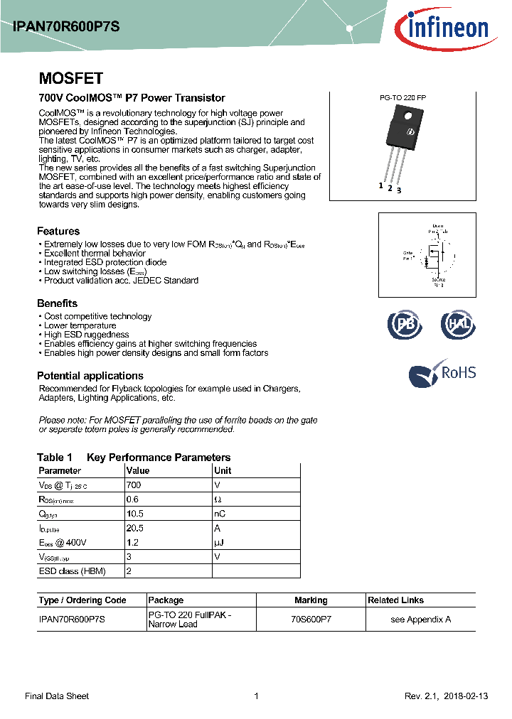 IPAN70R600P7S_9072163.PDF Datasheet
