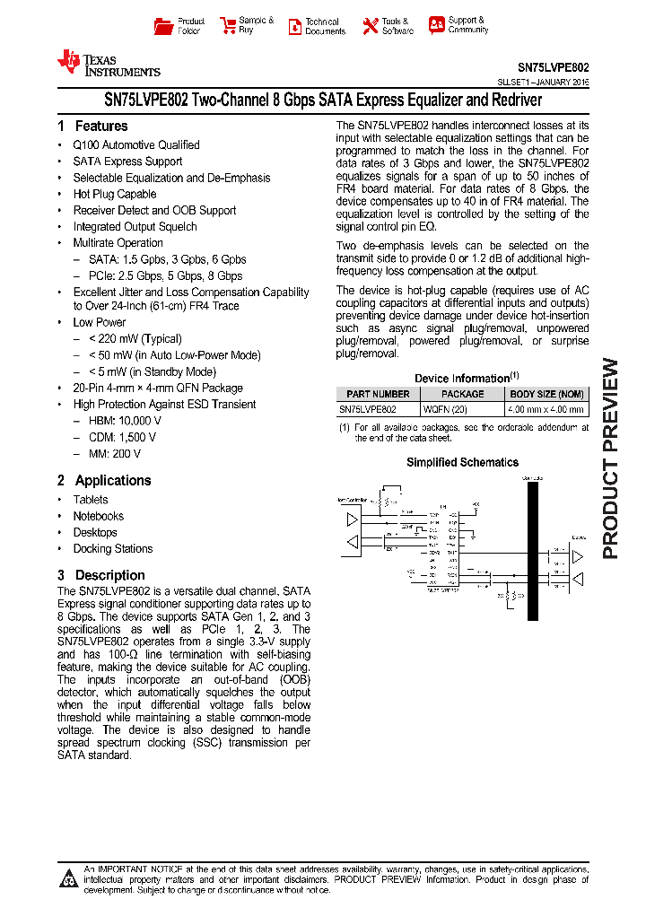 SN75LVPE802_9072286.PDF Datasheet