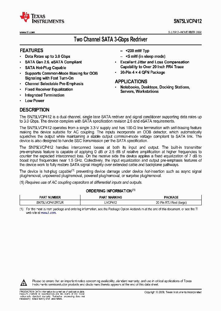 SN75LVCP412_9072287.PDF Datasheet