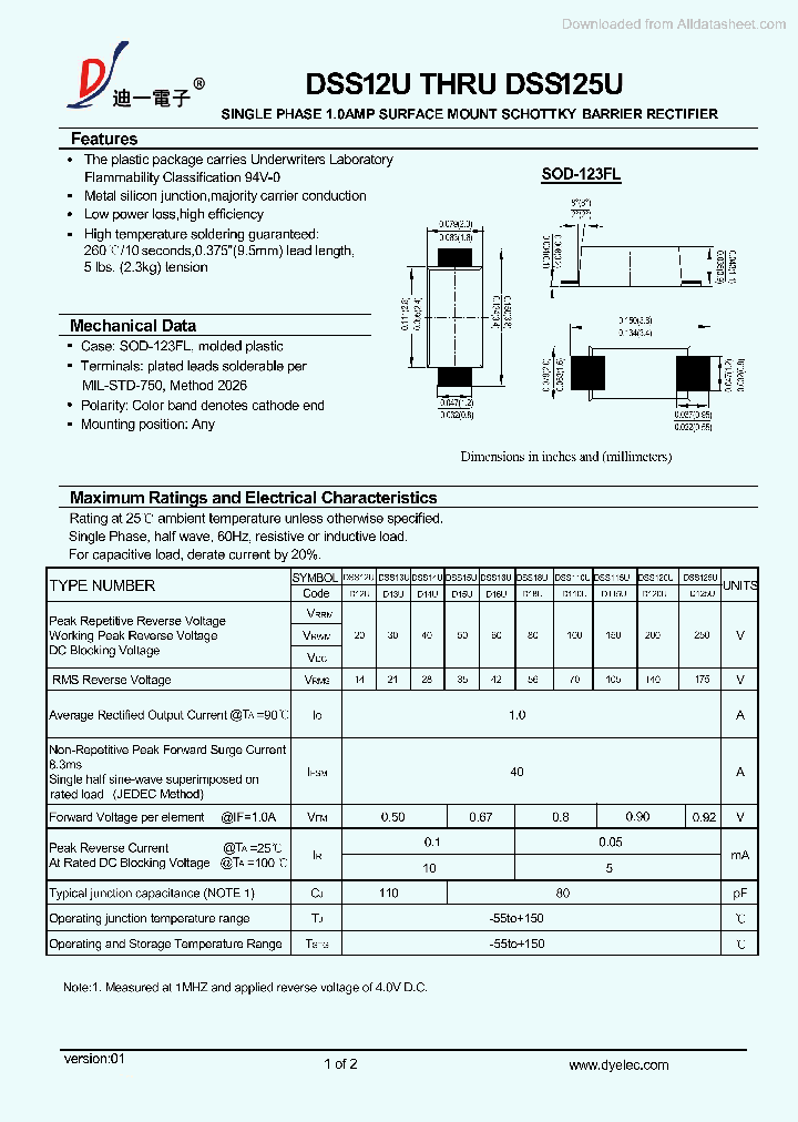 DSS110U_9072389.PDF Datasheet