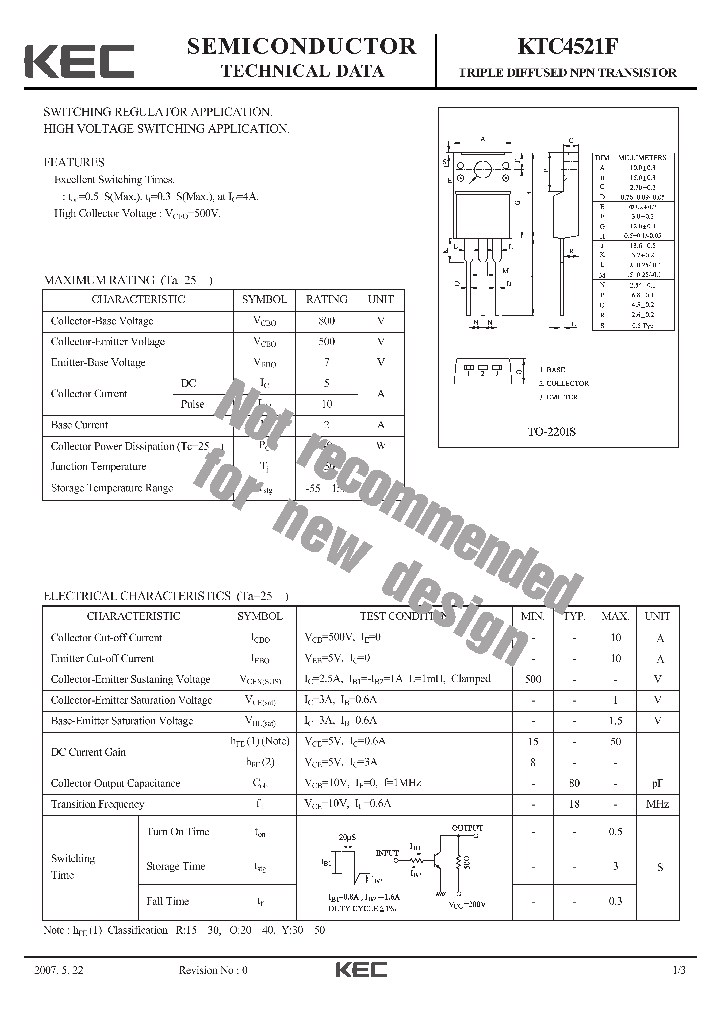 KTC4521F-15_9072406.PDF Datasheet
