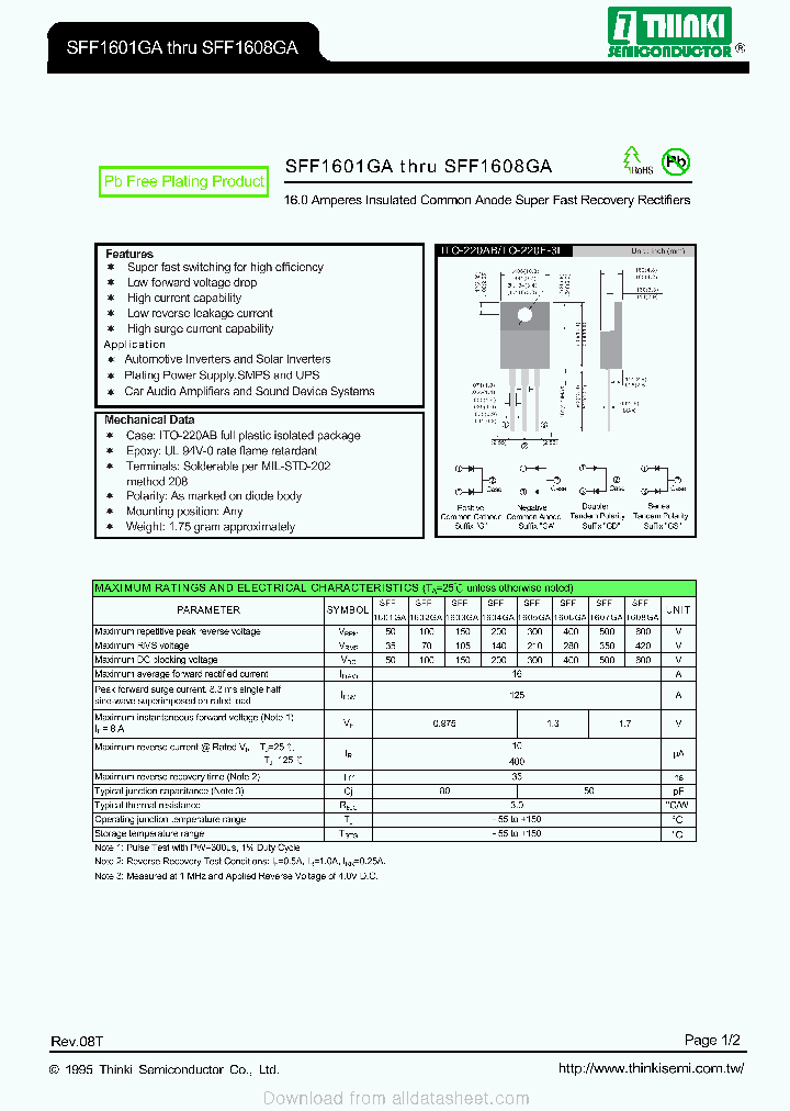 SFF1605GA_9073965.PDF Datasheet
