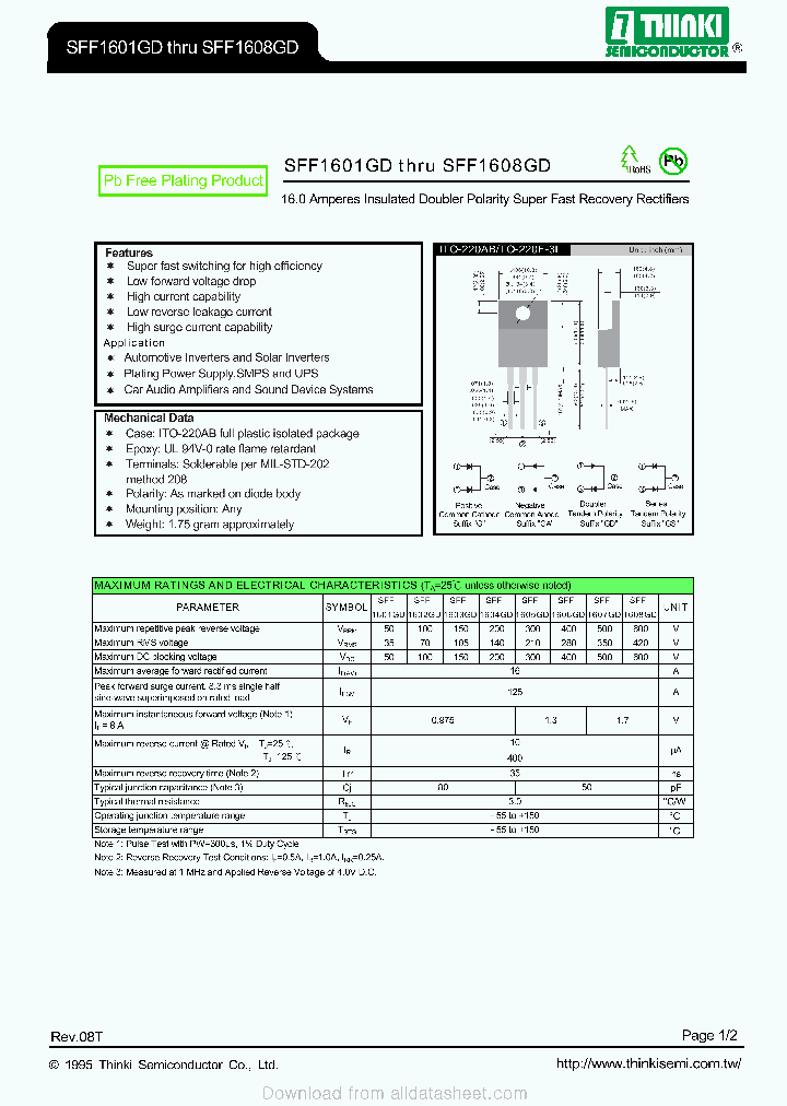 SFF1605GD_9073971.PDF Datasheet