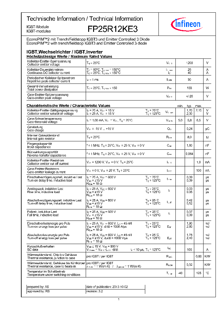 FP25R12KE3_9074147.PDF Datasheet