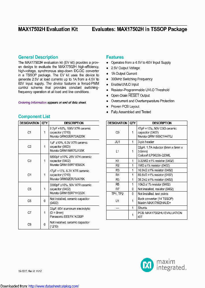 MAX17502HEVKIT_9074394.PDF Datasheet
