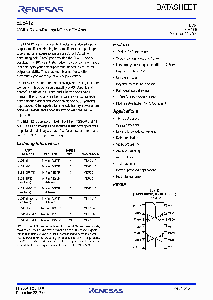 EL5412IRE-T13_9074427.PDF Datasheet