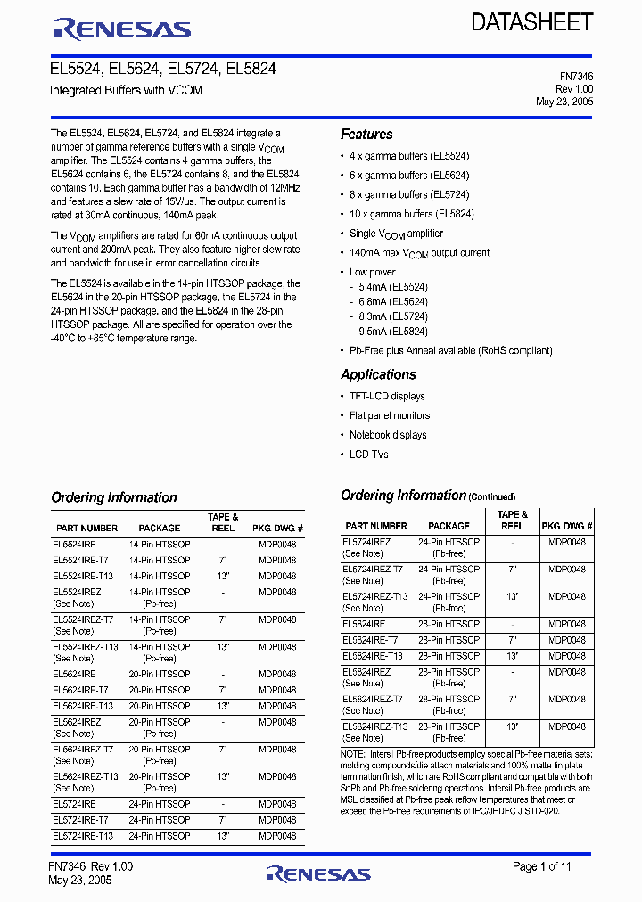 EL5624IRE-T13_9074429.PDF Datasheet