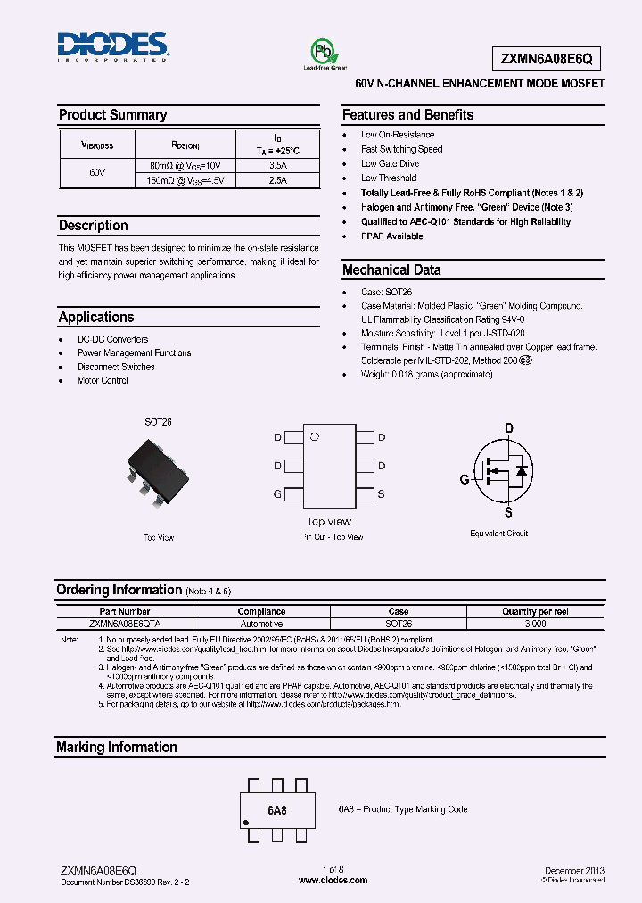 ZXMN6A08E6QTA_9074614.PDF Datasheet