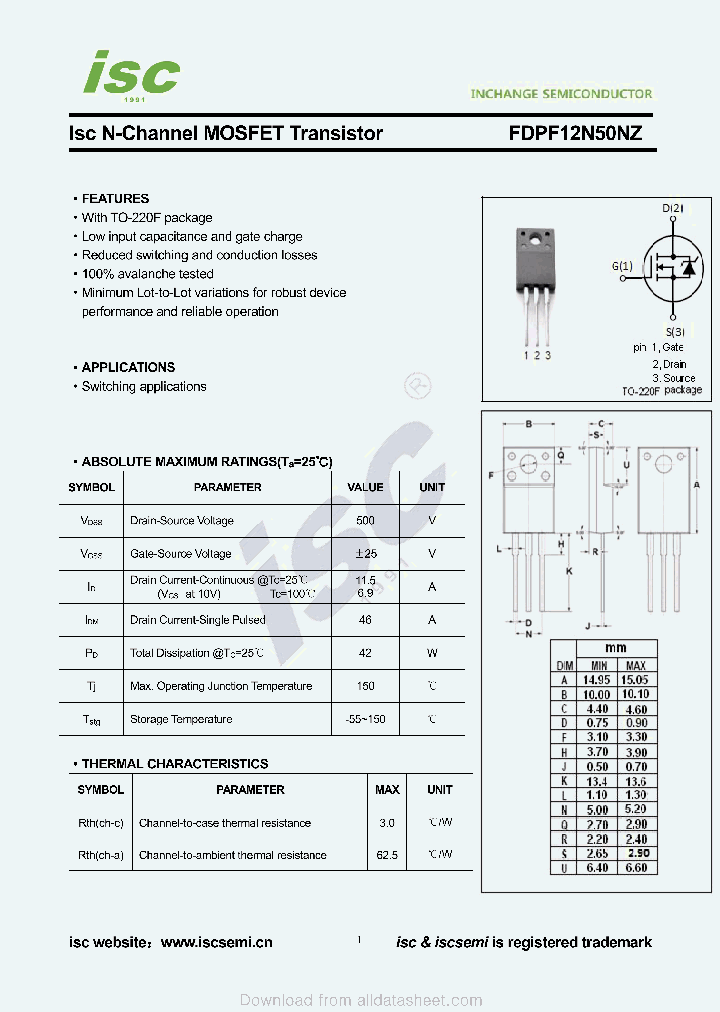 FDPF12N50NZ_9074971.PDF Datasheet
