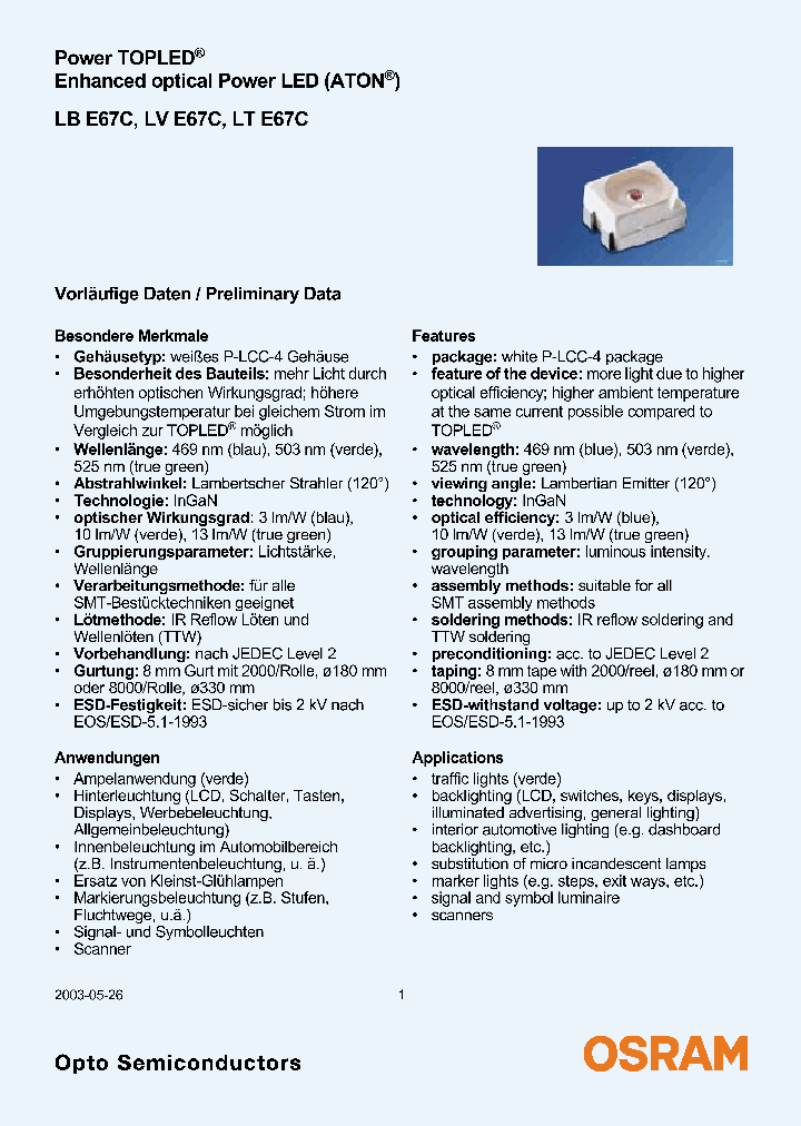 LBLTLVE67C_9075723.PDF Datasheet