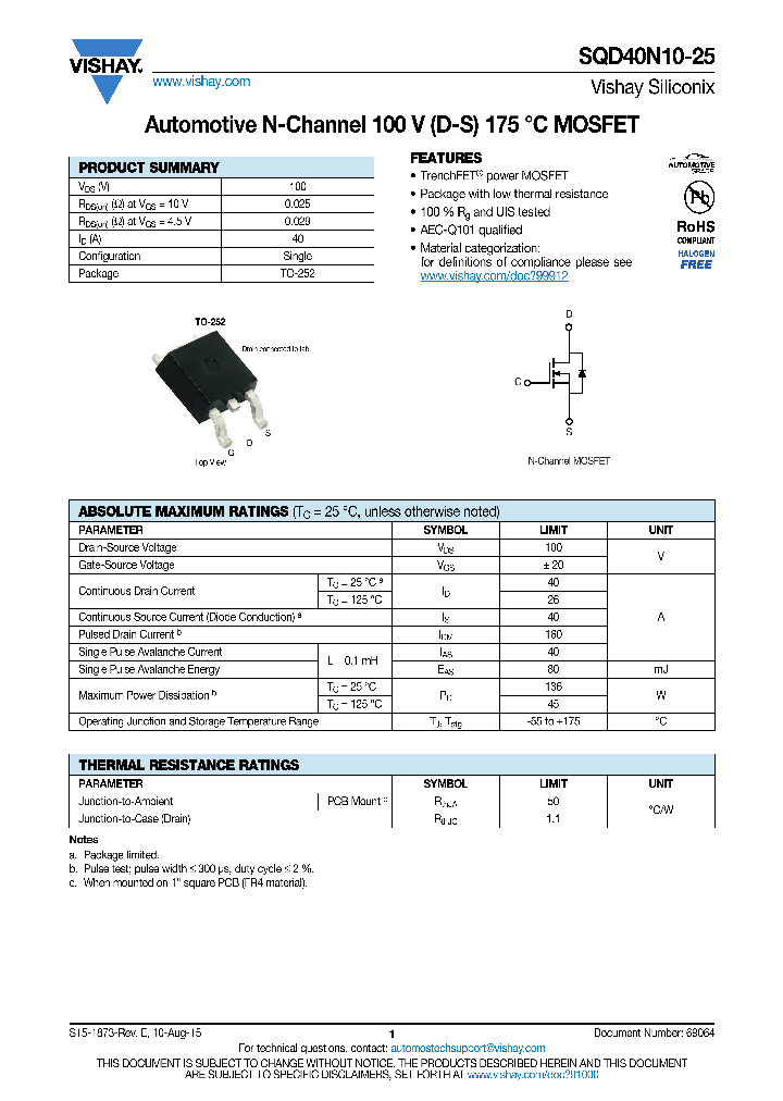 SQD40N10-25-15_9075968.PDF Datasheet