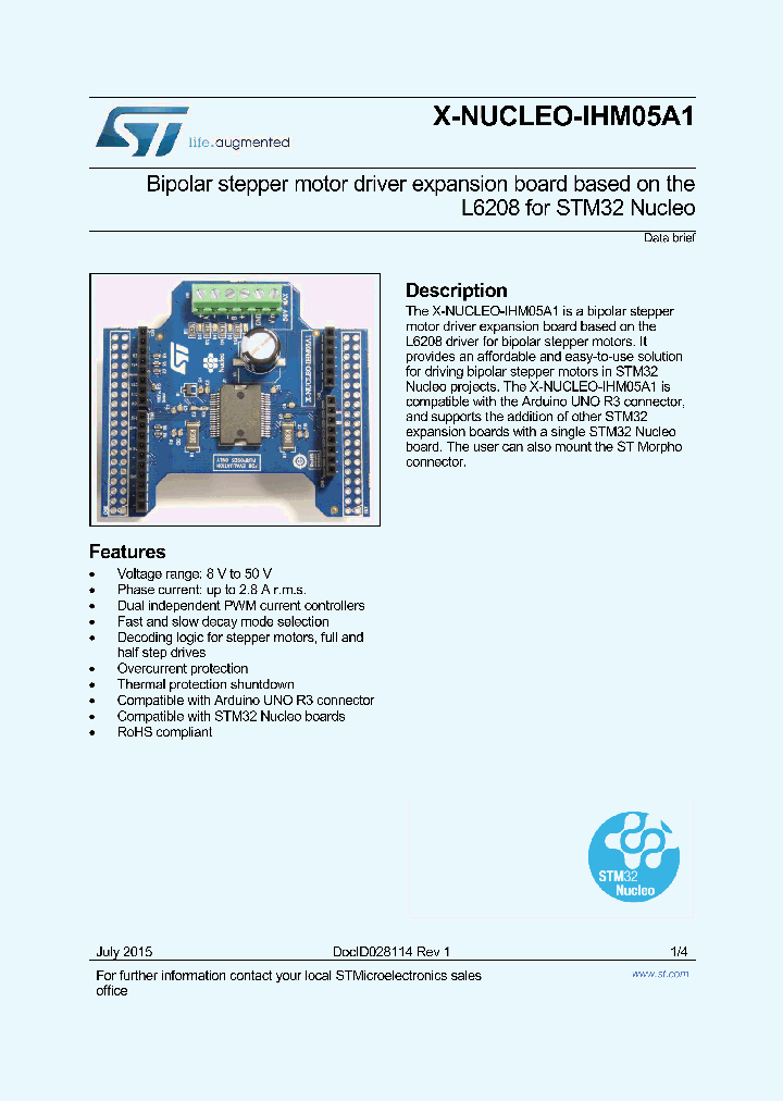 X-NUCLEO-IHM05A1_9076753.PDF Datasheet