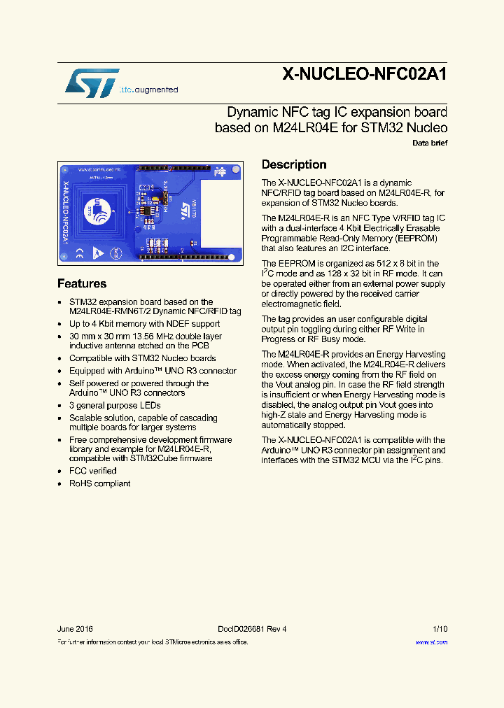 X-NUCLEO-NFC02A1_9076761.PDF Datasheet