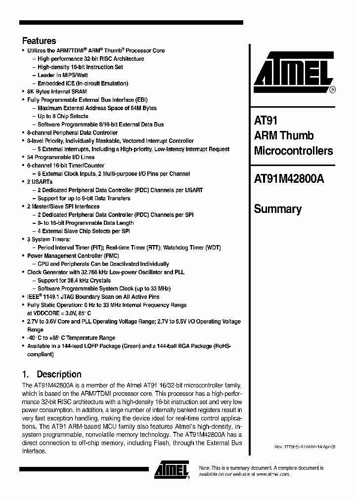 AT91M42800A-1_9076930.PDF Datasheet