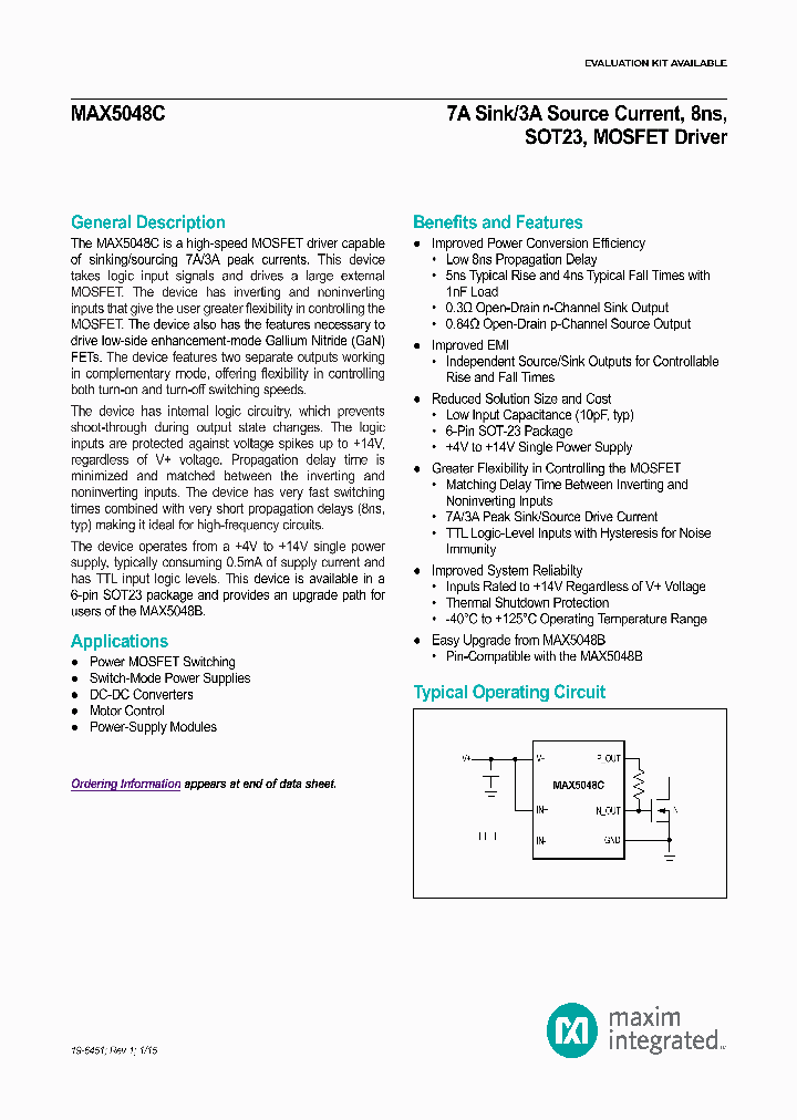 MAX5048CAUT_9077371.PDF Datasheet