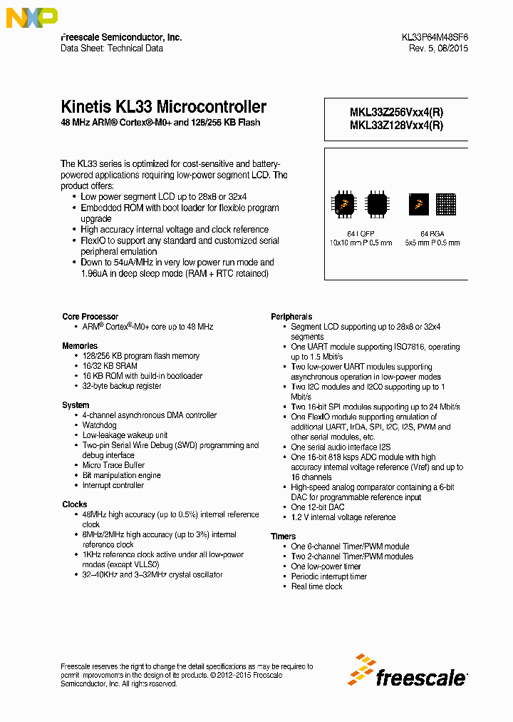 KL33P64M48SF6_9077472.PDF Datasheet