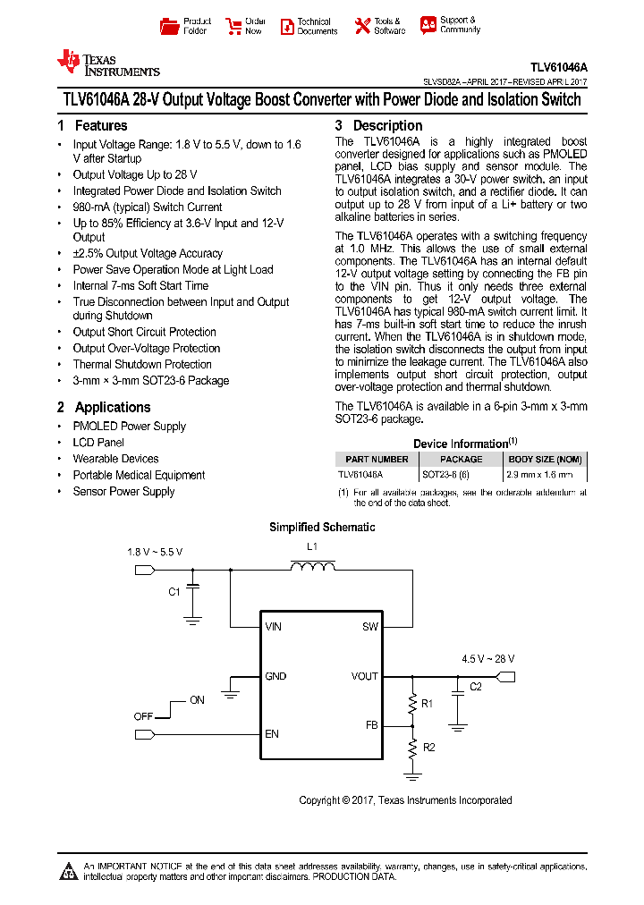 TLV61046ADBVR_9077598.PDF Datasheet