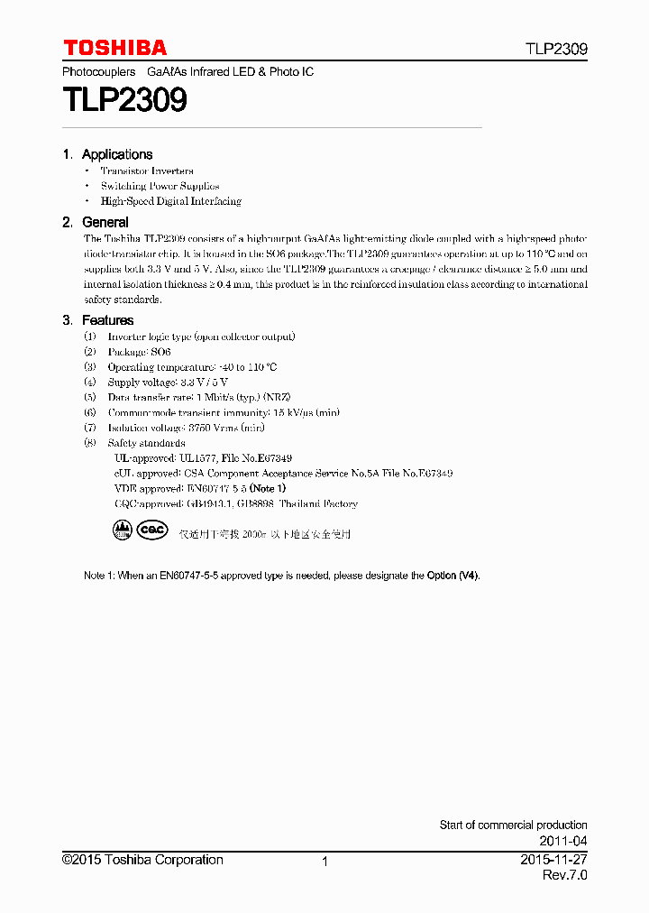 TLP2309_9077613.PDF Datasheet