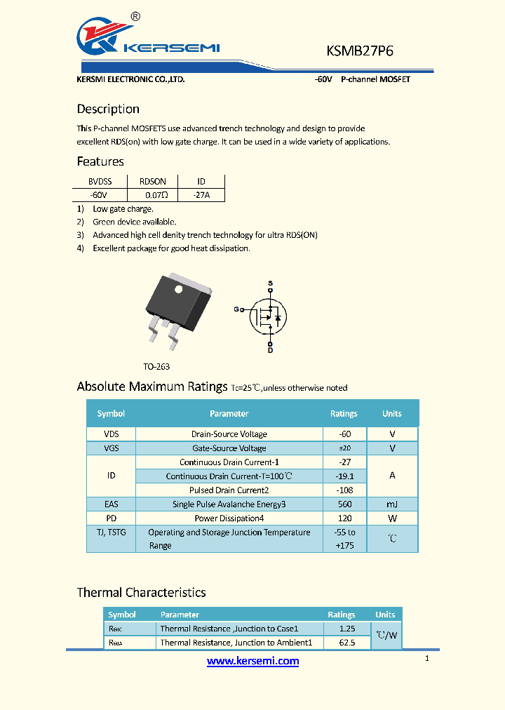 KSMB27P06_9078195.PDF Datasheet