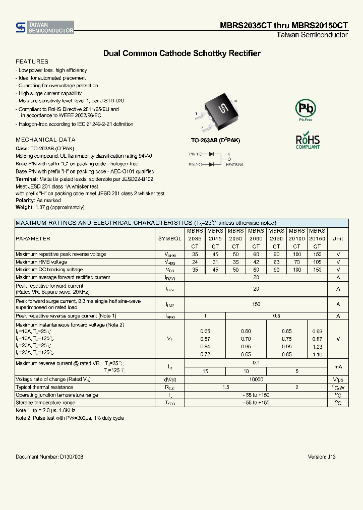 MBRS2035CT_9078768.PDF Datasheet