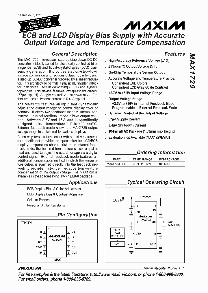MAX1729_9078960.PDF Datasheet
