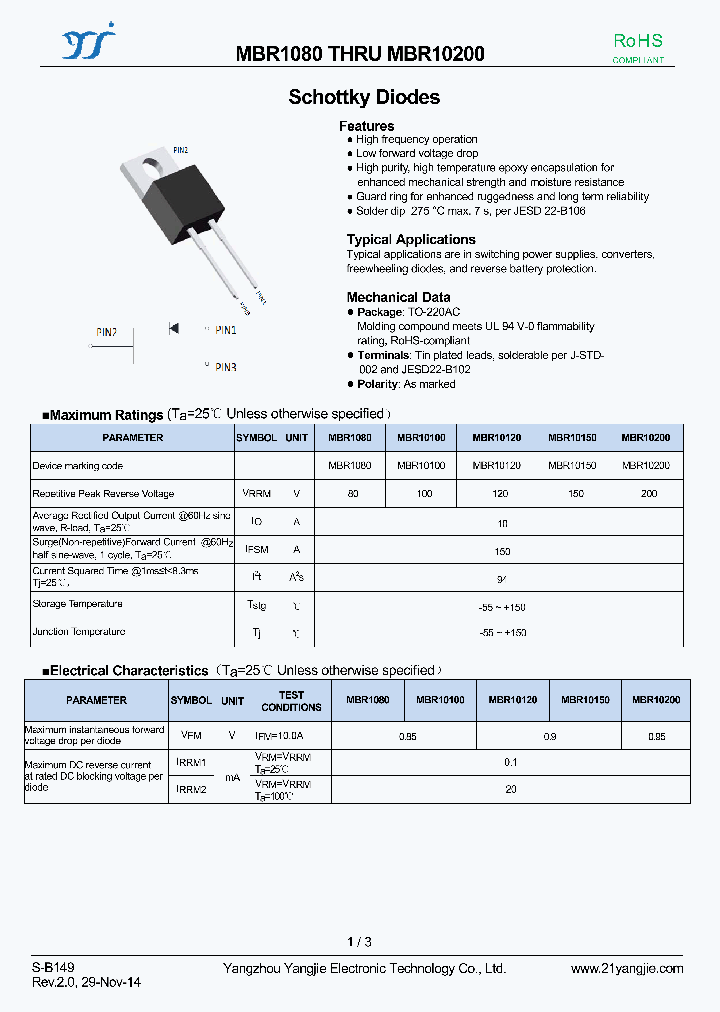 MBR10150_9080934.PDF Datasheet