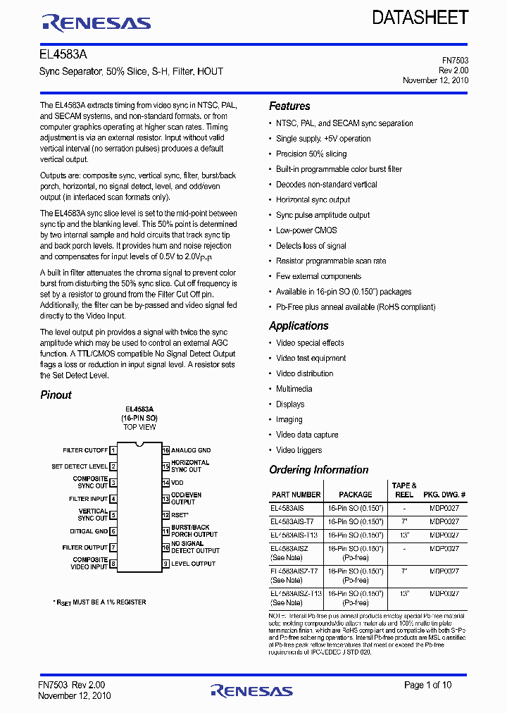 EL4583AIS-T7_9081188.PDF Datasheet