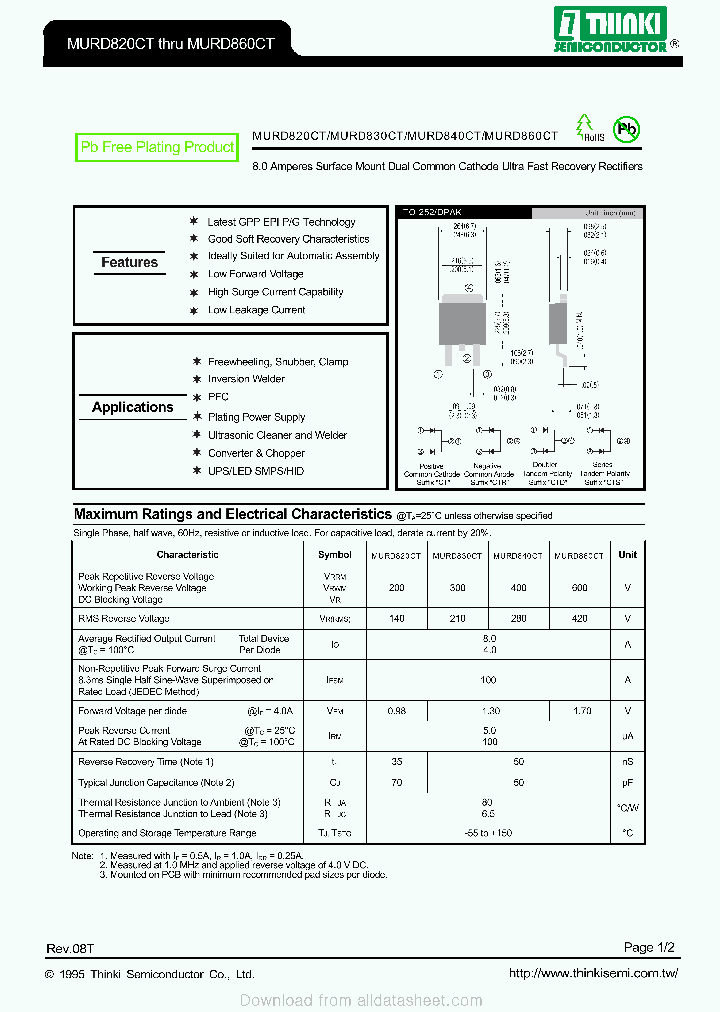 MURD860CT_9081212.PDF Datasheet