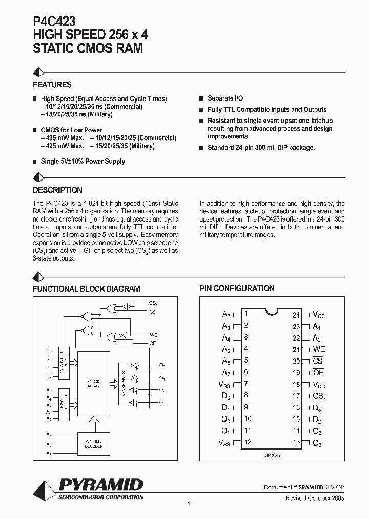 P4C423-10CC_9081541.PDF Datasheet