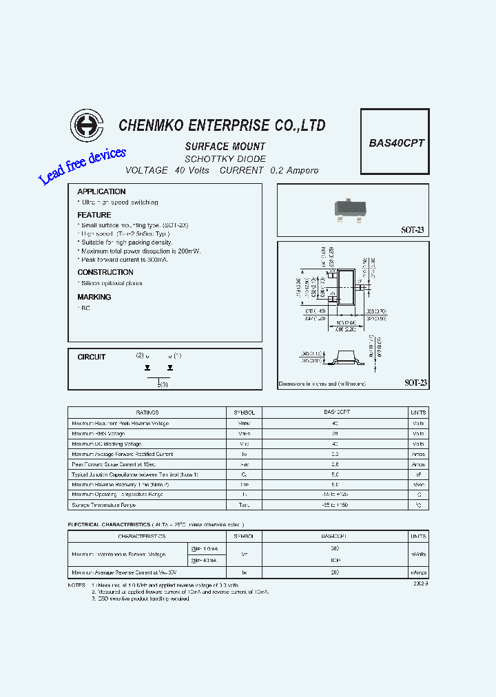 BAS40CPT_9081600.PDF Datasheet