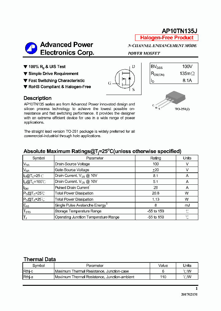 AP10TN135J_9081674.PDF Datasheet