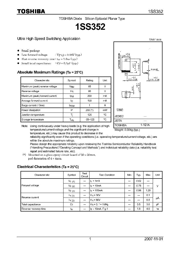 1SS352TPH3_9082368.PDF Datasheet