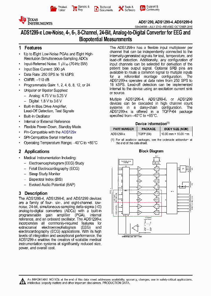ADS1299IPAGR_9082381.PDF Datasheet