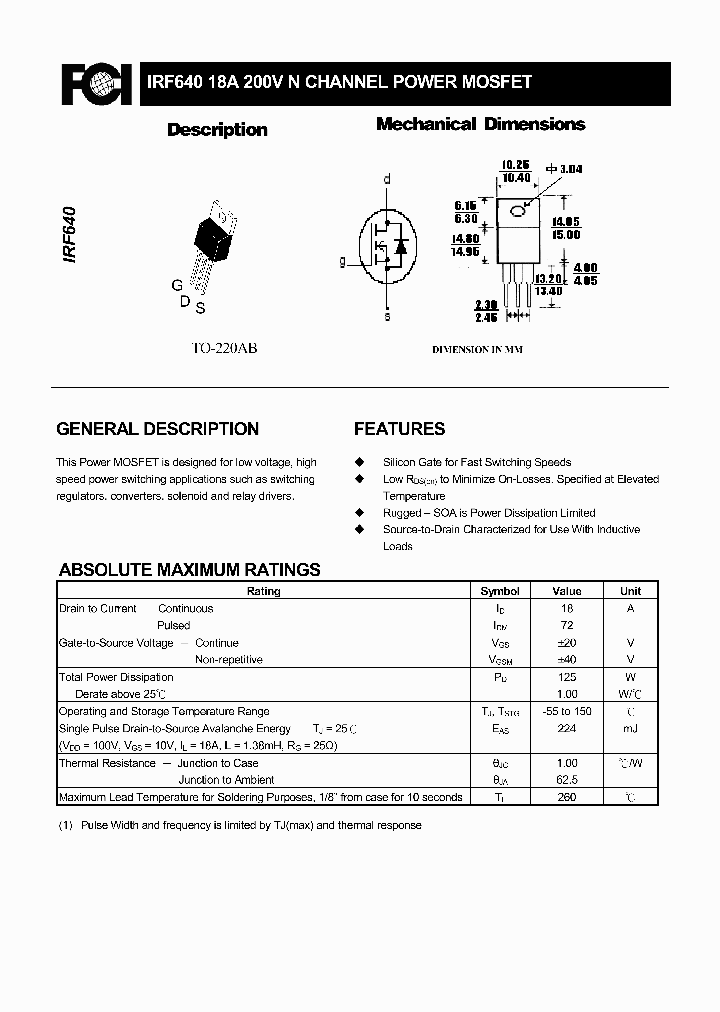 IRF640_9083527.PDF Datasheet