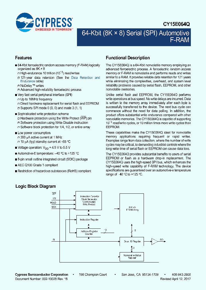 CY15E064Q-SXET_9083799.PDF Datasheet
