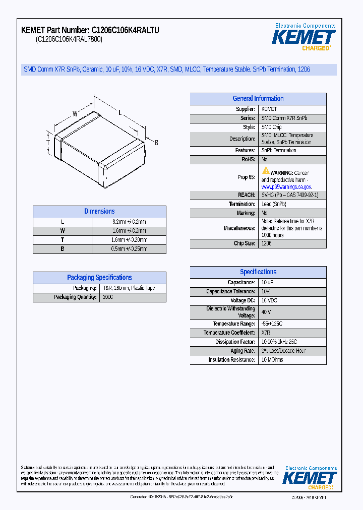 C1206C106K4RALTU_9084427.PDF Datasheet