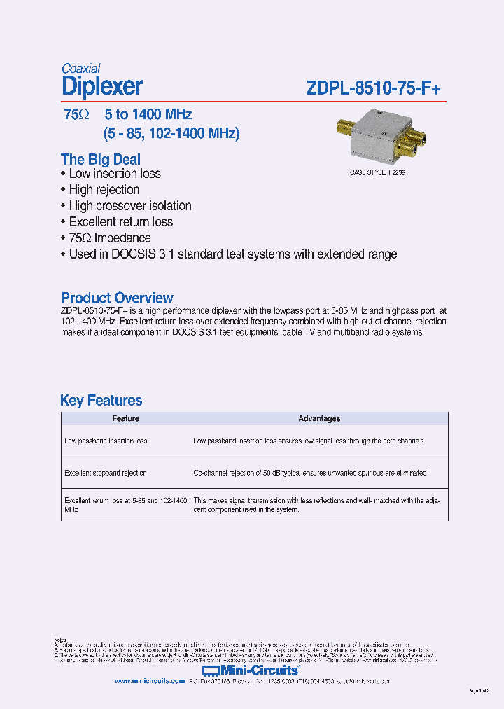 ZDPL-8510-75-F_9084880.PDF Datasheet
