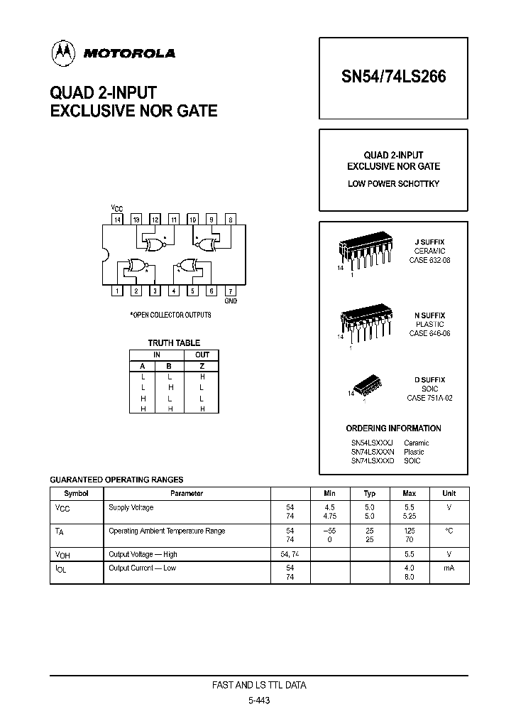 SN5474LS266_9085281.PDF Datasheet