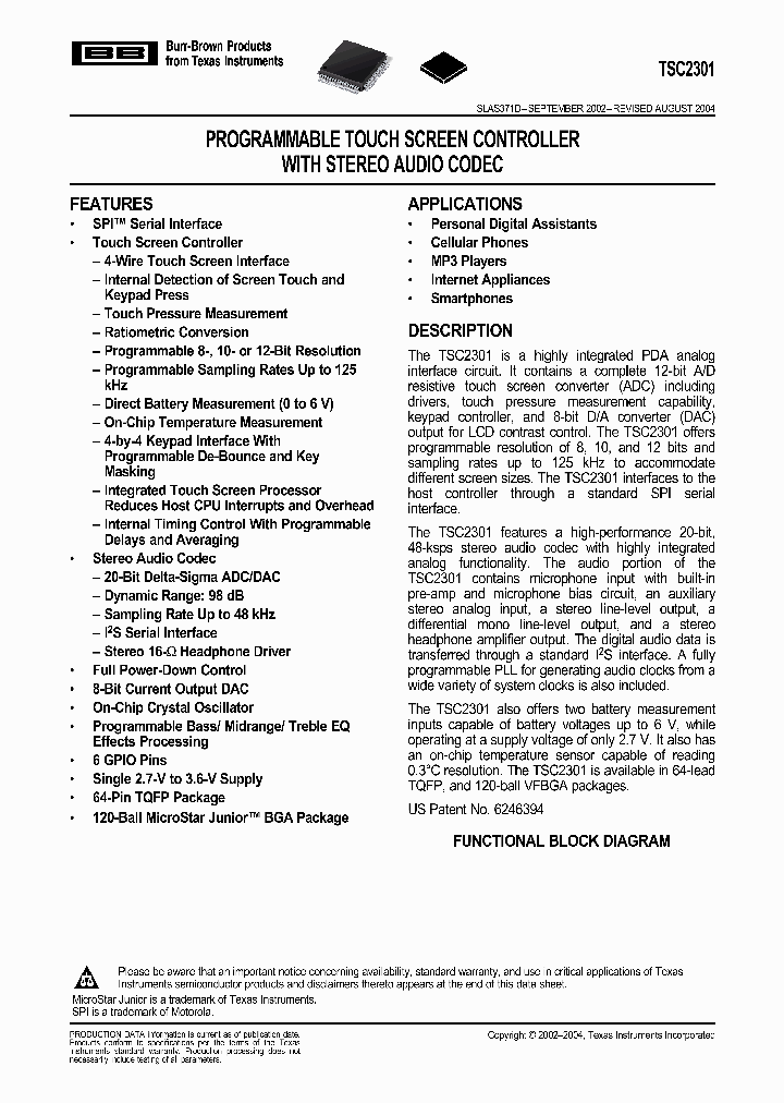 TSC2301IPAGG4_9085515.PDF Datasheet