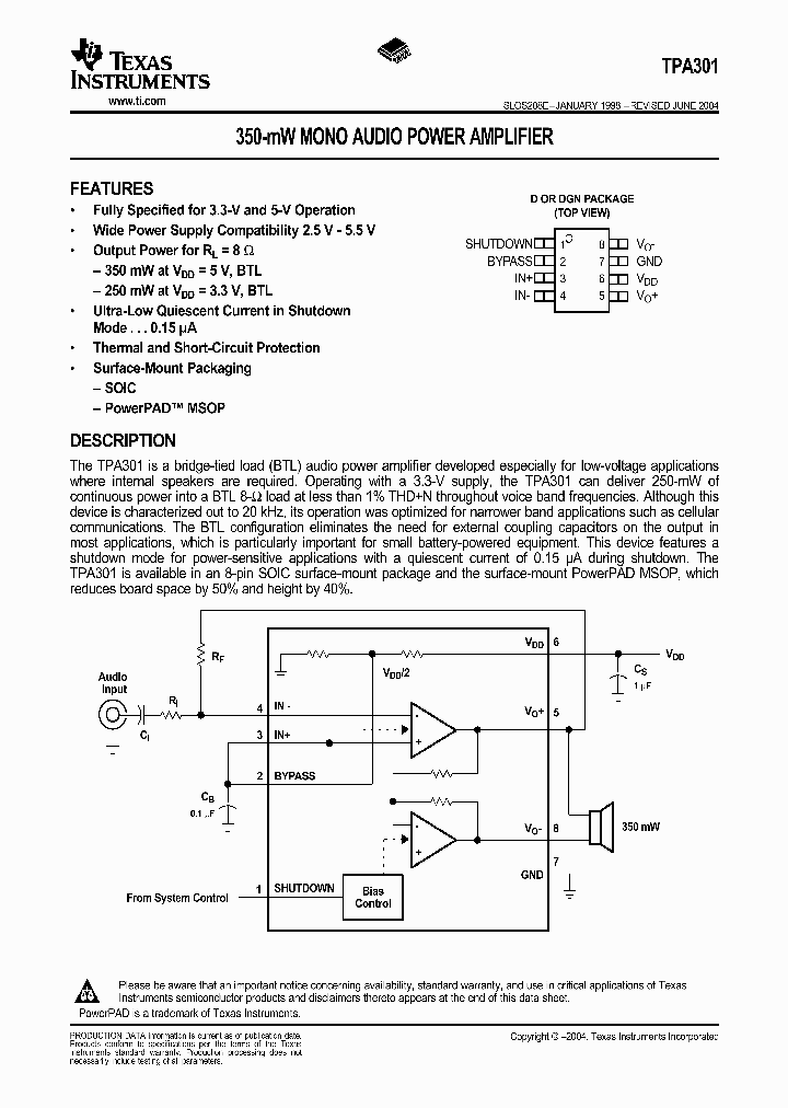TPA301_9086267.PDF Datasheet