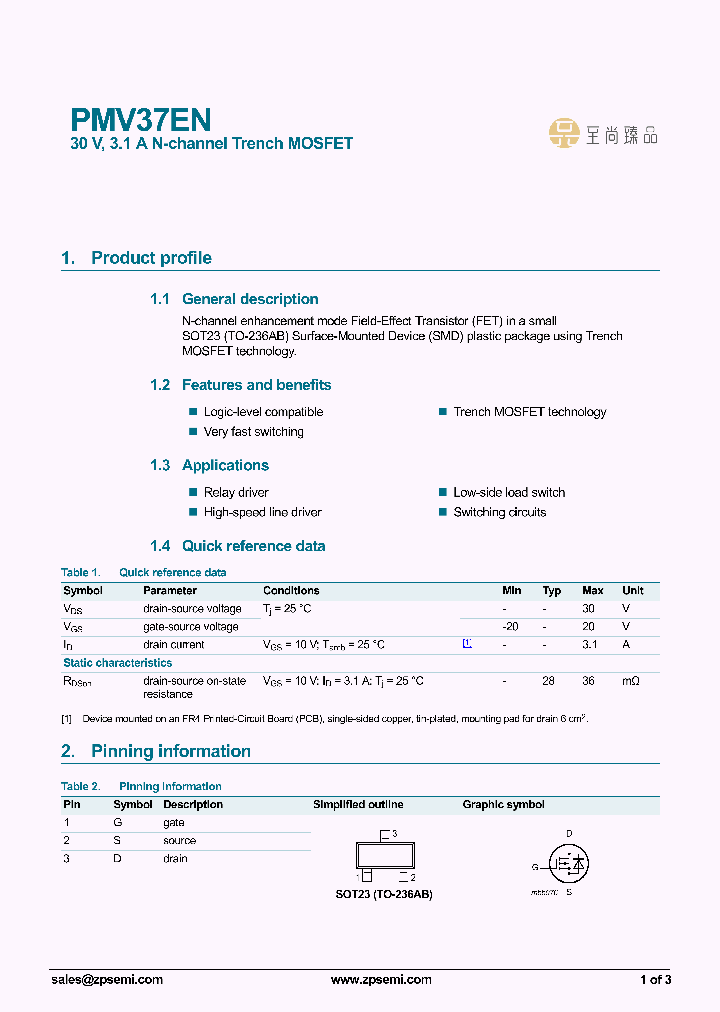 PMV37EN_9086971.PDF Datasheet