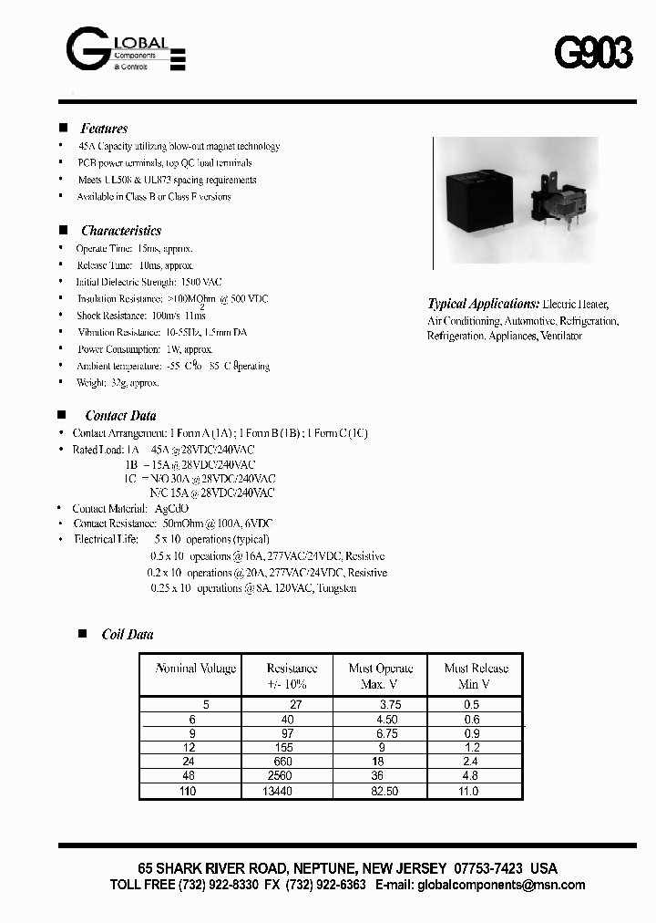 G903AO-DC12_9087450.PDF Datasheet