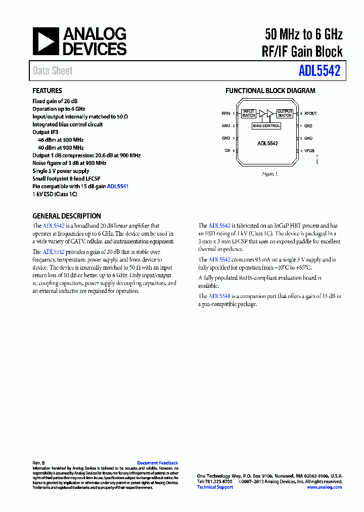 ADL5542_9087687.PDF Datasheet