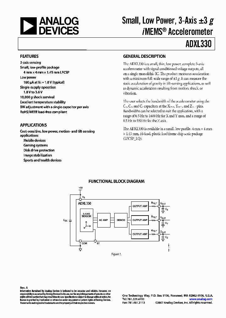 ADXL330_9087622.PDF Datasheet