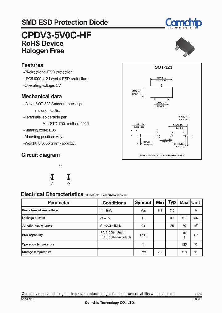 CPDV3-5V0C-HF_9087938.PDF Datasheet